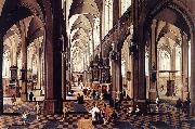 Pieter Neefs Interior of Antwerp Cathedral painting